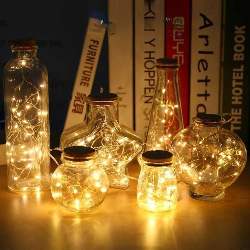 1.5/3/6M LED Wishing Bottle String Lights Remote Control USB Powered for Christmas Holiday Atmosphere Decor