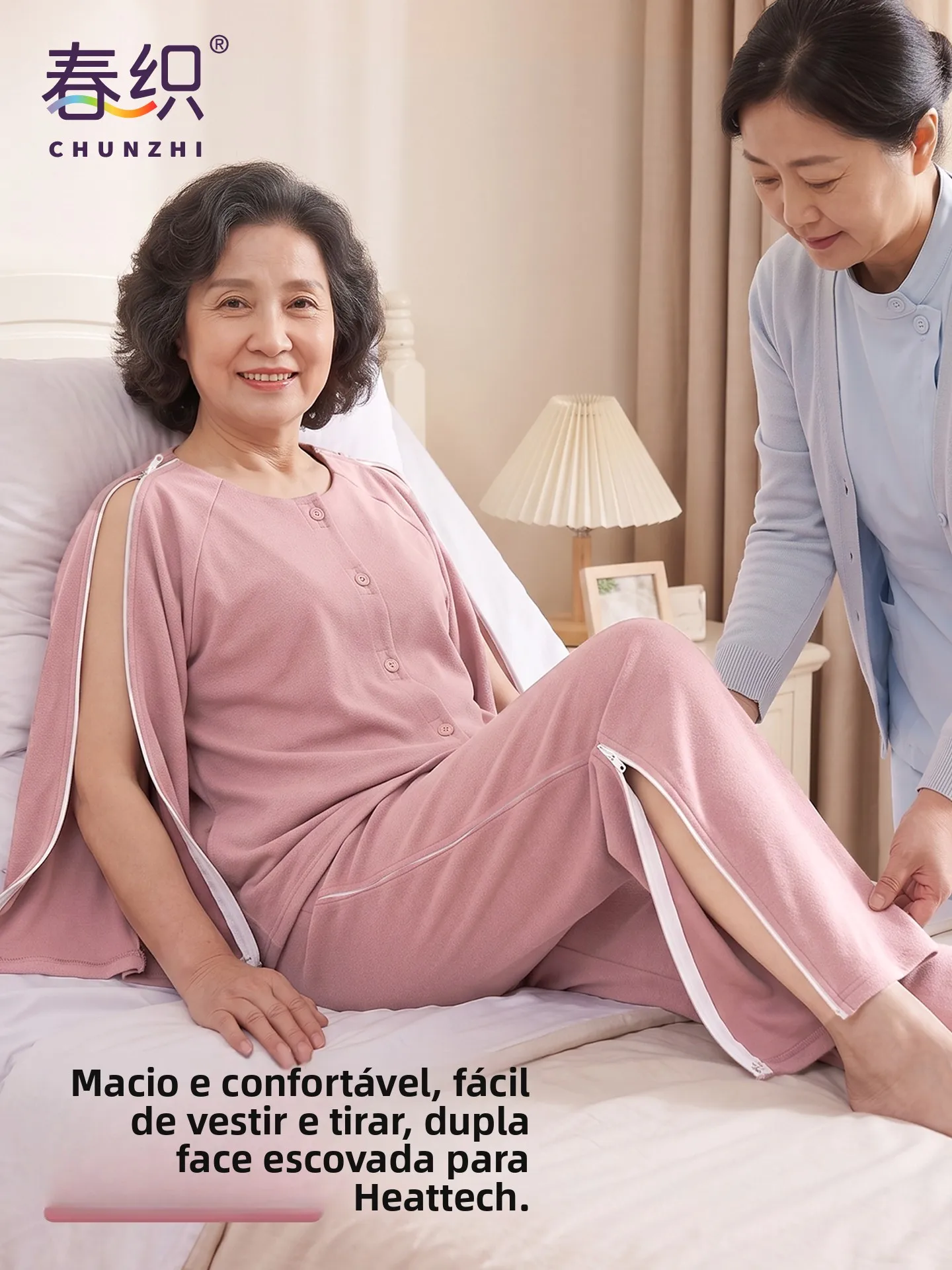 robe-d'infirmiere-pour-femmes-agees-facile-a-enfiler-et-a-retirer-a-manches-longues-en-melange-de-coton-et-de-polyester-pour-maintenir-la-chaleur-ideale-pour-la-maison