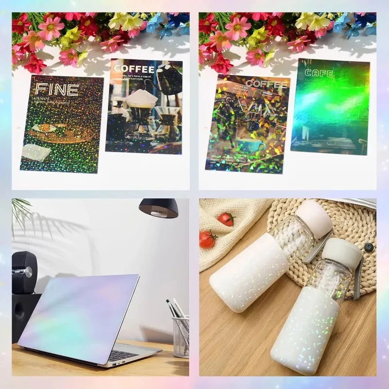 Adesivo stampabile a getto d'inchiostro impermeabile Carta laser con motivo a diamante autoadesivo per stampante a getto d'inchiostro Etichetta fai da te Decalcomania Scrapbook Craft