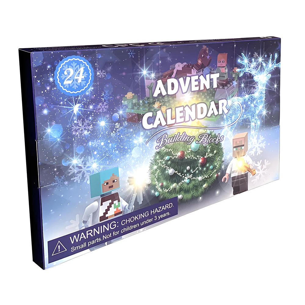 Blocs de construction calendrier de l'avent boîte Anime poupée figurines modèle à collectionner enfants jouets cadeaux de noël compte à rebours de 24 jours pour noël