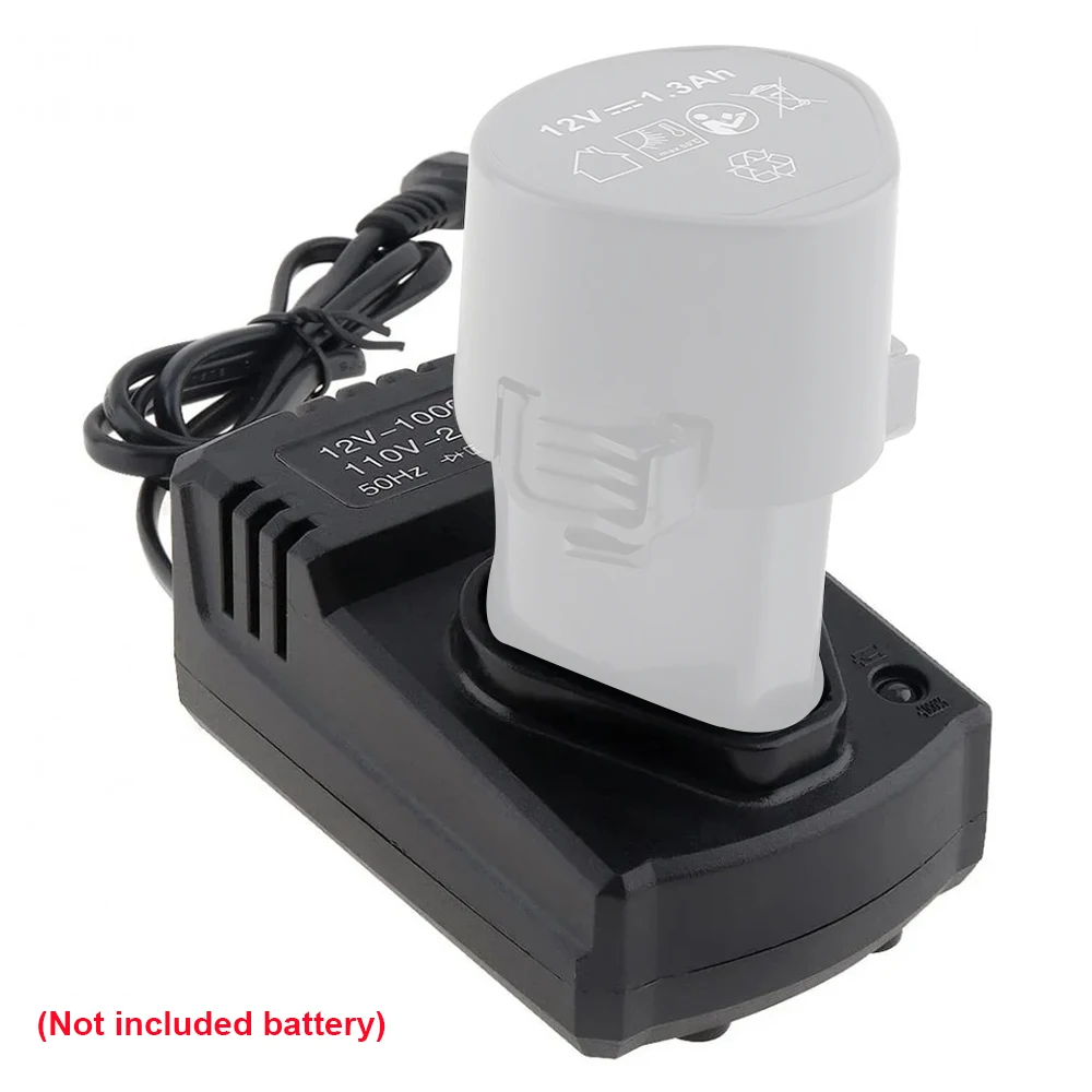Power Tool Part DC US/EU Li-ion Rechargeable Charger Support 110-240V Black For Electrical Lithium Drill 12V Lithium Screwdriver