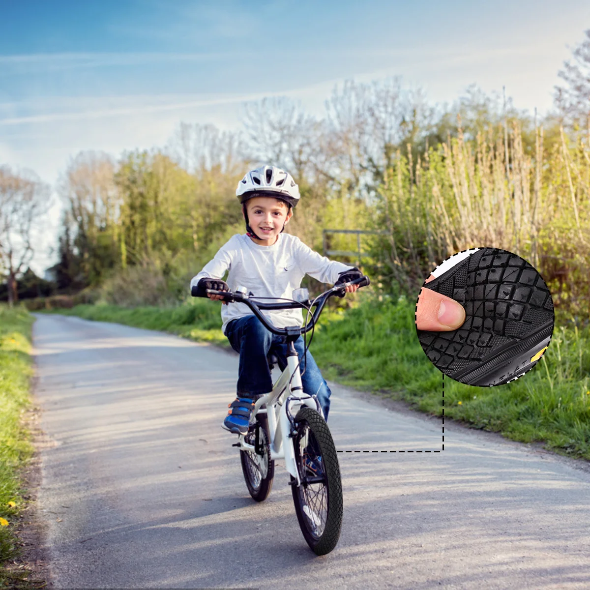 

Kids Balance Bike Tire Professional 14x2.125 Thickened Outer Tire Abrasion Resistant Anti-Skid for Outdoor Riding