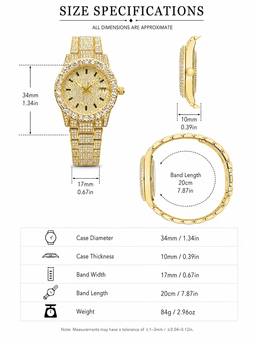 Gold Quartz Watch For Women Elegant Sparkling Iced Diamond Small Ladies Watches Dropshipping
