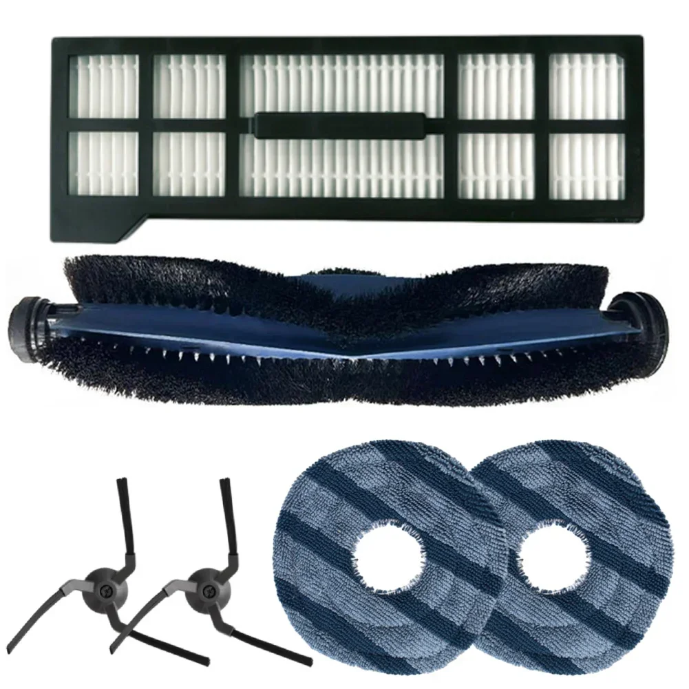 

Efficient Dirt Collection Roller Brush Side Brushes Filter Mop Cloths Kit For X10 Pro For Omni Vacuum Cleaner