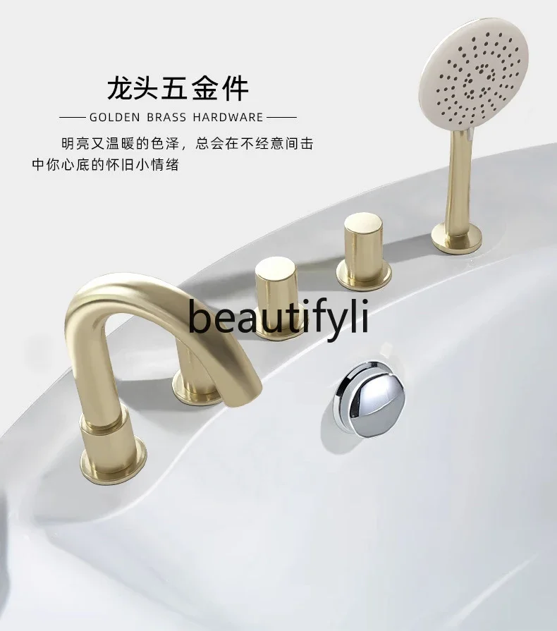 Asmt14 صنبور ذهبي مستدير ذو حافة رفيعة من الأكريليك المتنقل بين الوالدين والطفل #5