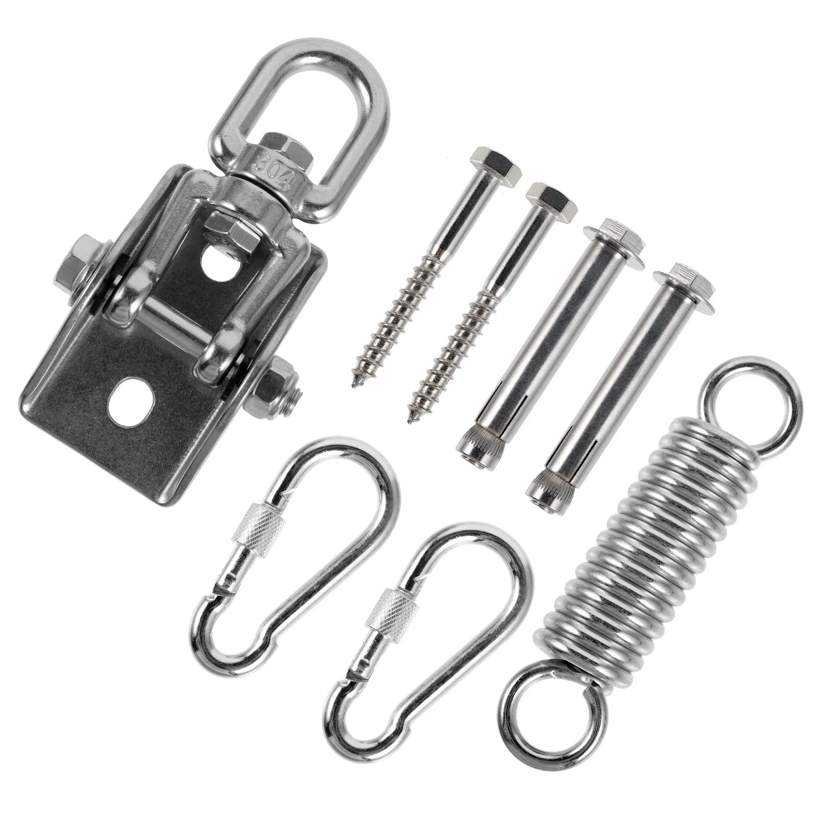 1Set Stainless Steel Heavy Duty Hammock Hanger Kit for Ceiling Wall Mount Swing Hanging Supplies Yoga Hammock Fixings Heavy Bag