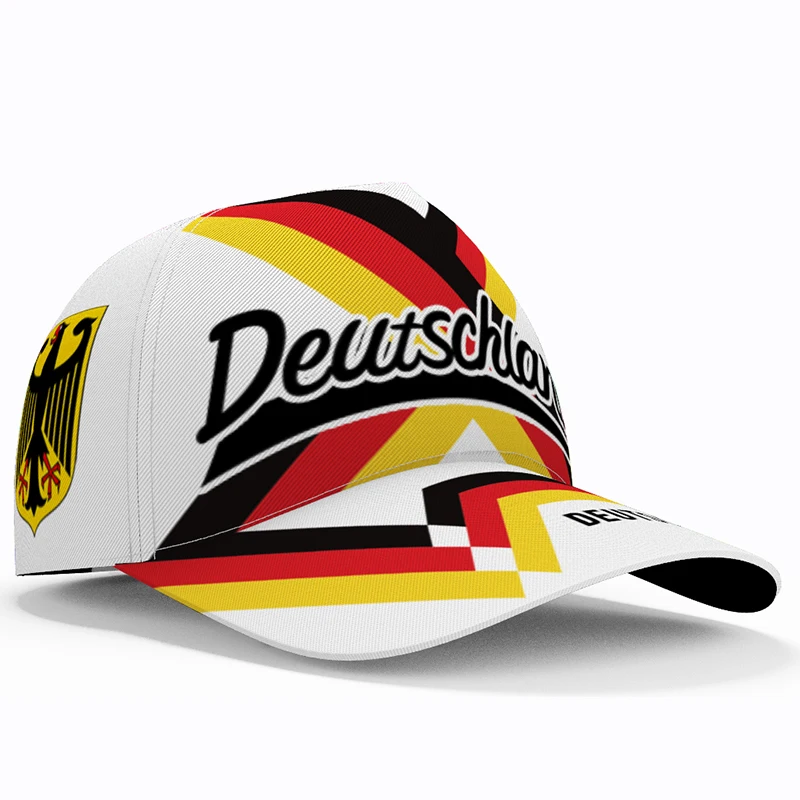 Germany Free Custom Name Number Team Logo Hats Country Travel German Nation Bundesrepublik Flag Print Photo Baseball Caps