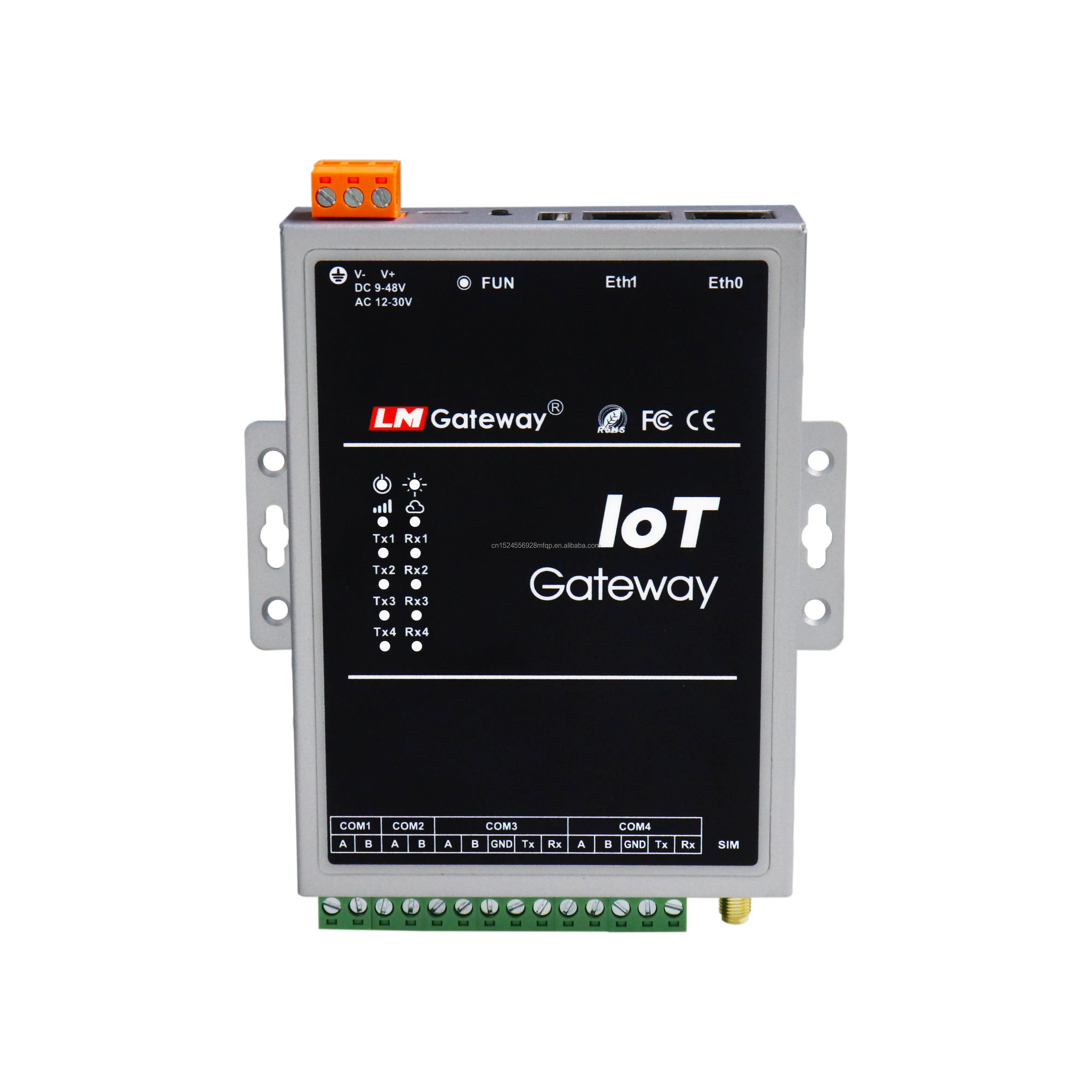 LM Gateway 403 IoT-Industrial Gateway with 4 RS-485 Ports, Ethernet, WiFi, Modbus, BACnet, OPC UA, IEC 104, MQTT/5000 Points/4G