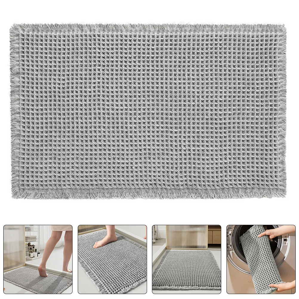 

Thickened Anti-Skid Bathroom Floor Mat Super Absorbent Water Absorption Pad Washable Shower Rug Bath Mat for Home