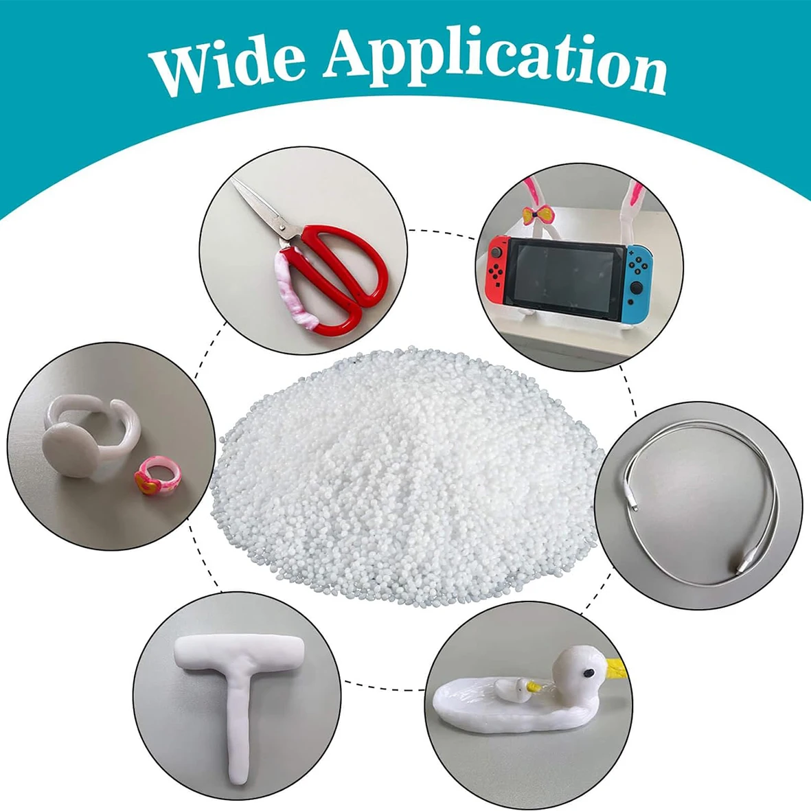 بلاستي قابل للتشكيل - ديكور أسنان مؤقت للحفلات، خرزة بلاستيكية حرارية متعددة الأشكال مصنوعات خرز ساخنة قابلة لإعادة الاستخدام، DIY r