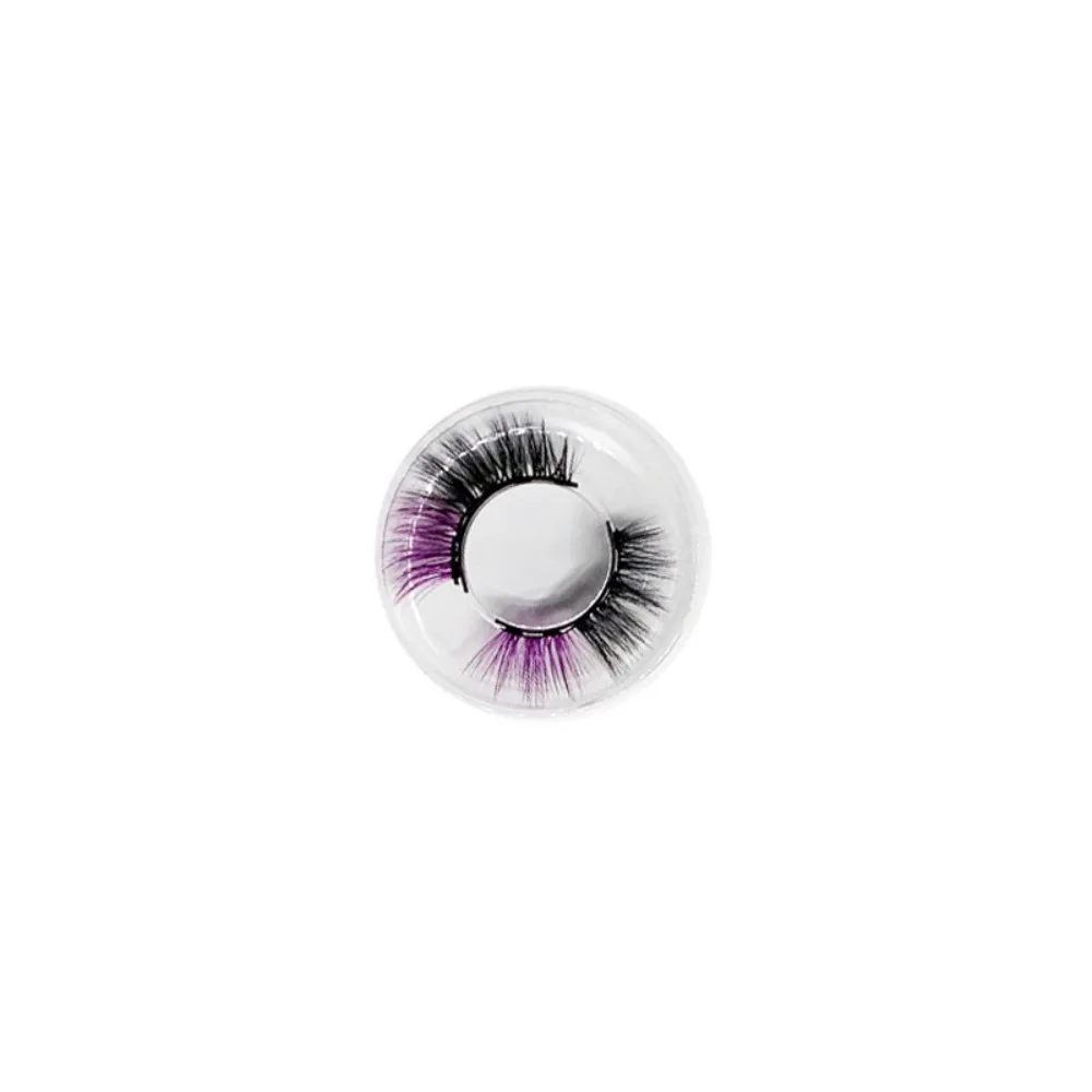Beautiful Hand-made Magnetic Eyelash Fluffy Natural 5D Mink Lashes Reusable Colored False Eye Lashes Stage