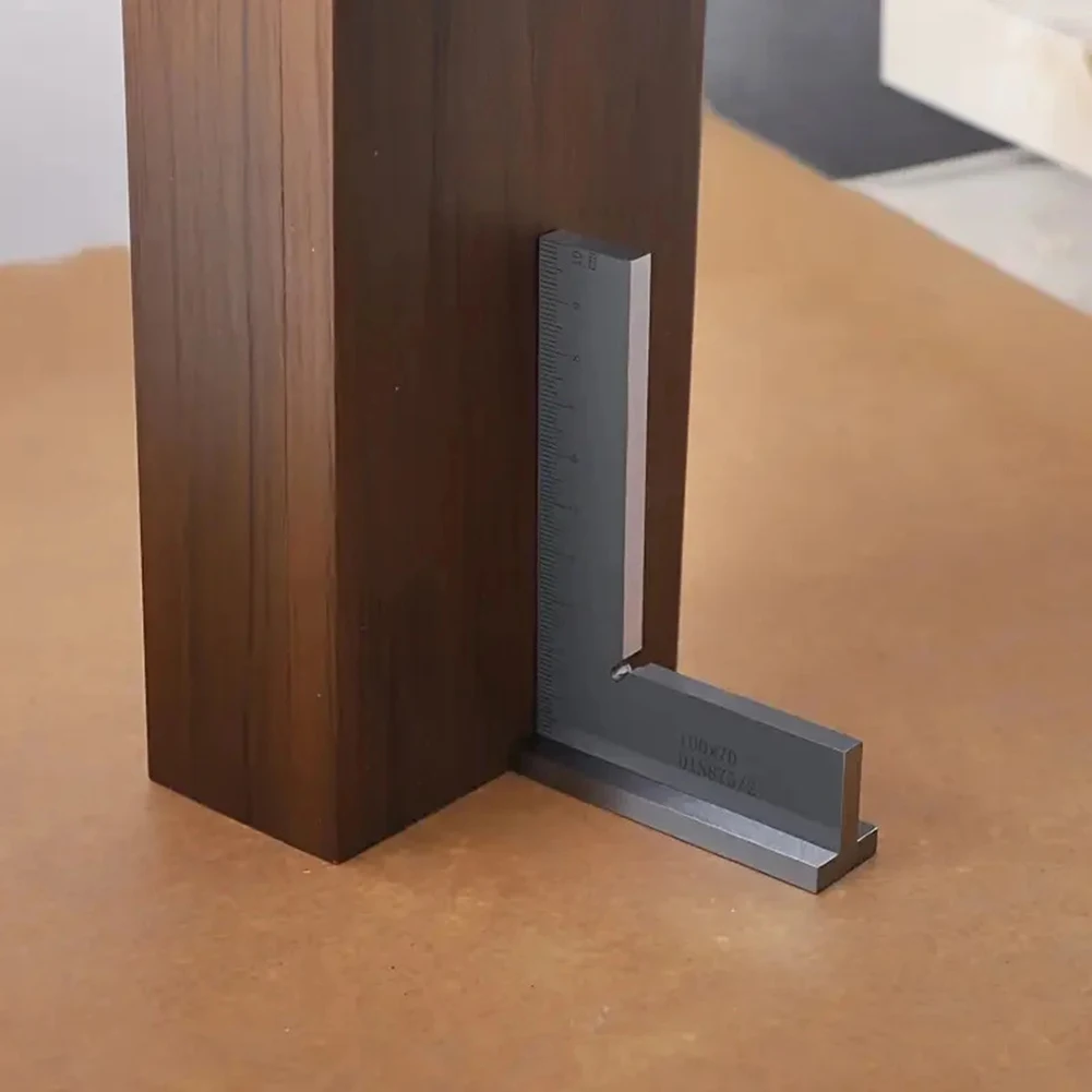 90 Degree Right Angle Square With Stand, Woodworking Ruler For Precise Layout Flat Edge Square Ruler 90 Degree Woodworking Tools