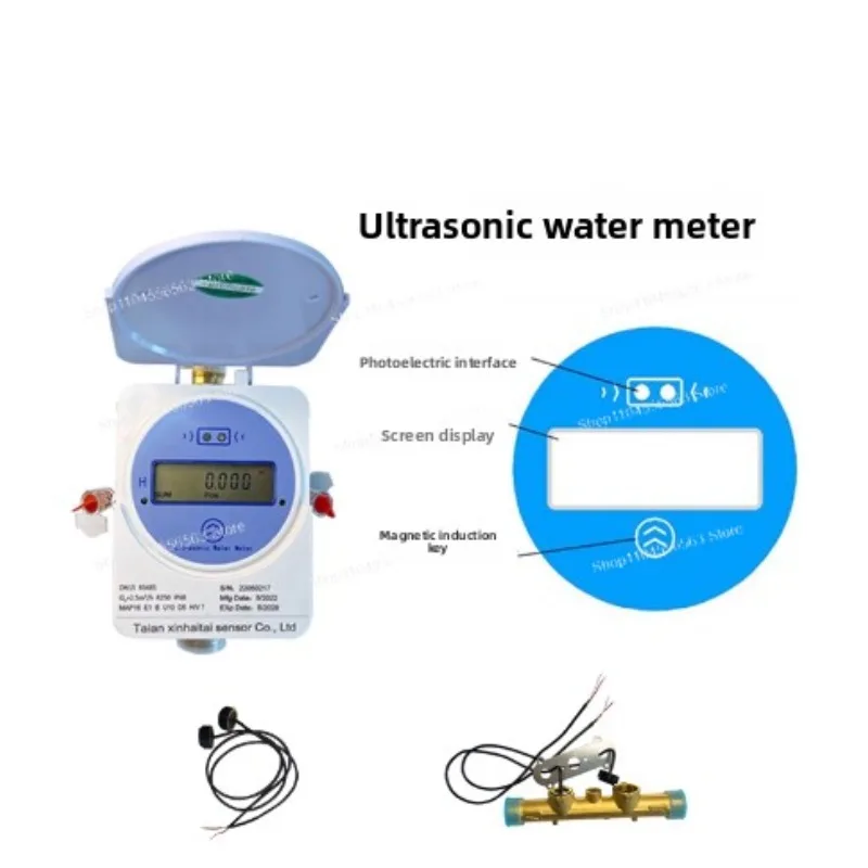 DN15-DN40 Digital Ultrasonic Water Meters, Multi-Data Interface, Precision Measurement for Household & Industrial Use