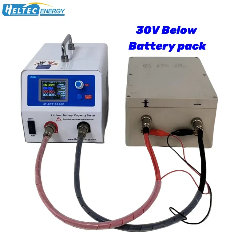 Heltec 10A Charge/Discharge 12V 24V battery pack capacity tester for 18650/21700 Lipo/lifepo4 30v battery Maintenance instrument