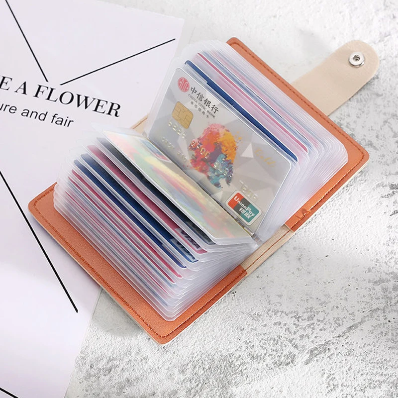 New Exquisite Oil Painting Style 26 Bits Card Case Business Card Holder Men Women Bank Credit Card Bag ID Passport Card Wallets