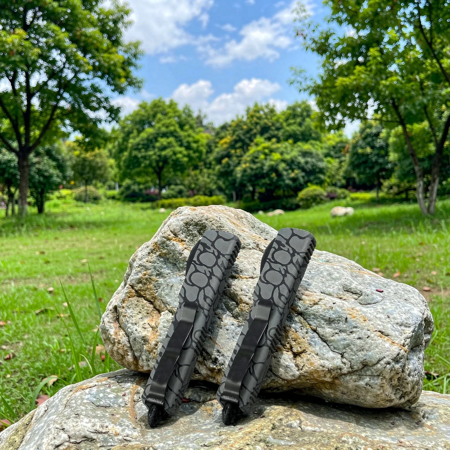Outdoor Pocket Knife 3D Printed Pattern Aluminum Handle EDC Small Tool Camping Hiking Portable Utility Cutter Gift