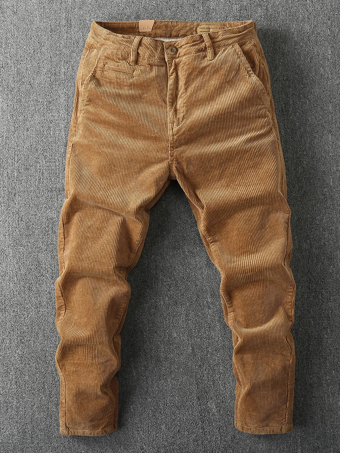 

Мужские повседневные брюки из вельвета в стиле ретро, свободного прямого кроя, универсальные, модные, американские, длинные, рабочие, стильные