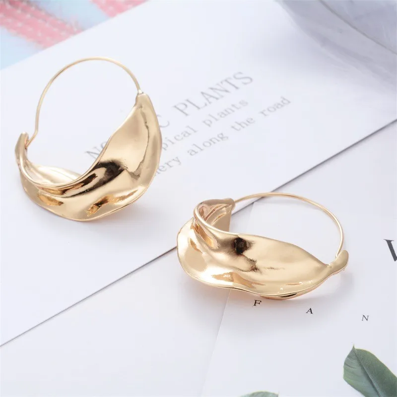 Vintage Heavy Metal Alloy Drop Earrings For Women\'s Earing Gothic Punk Gold Color Geometric Dangle Earrings 2023 Trendy Jewelry