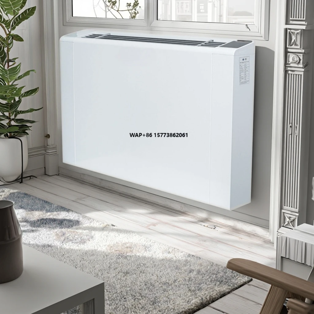 Smart Energy-Saving Silent Wall Mounted Slim Chilled Water DC Fan Coil Unit for Heating and Cooling with CE
