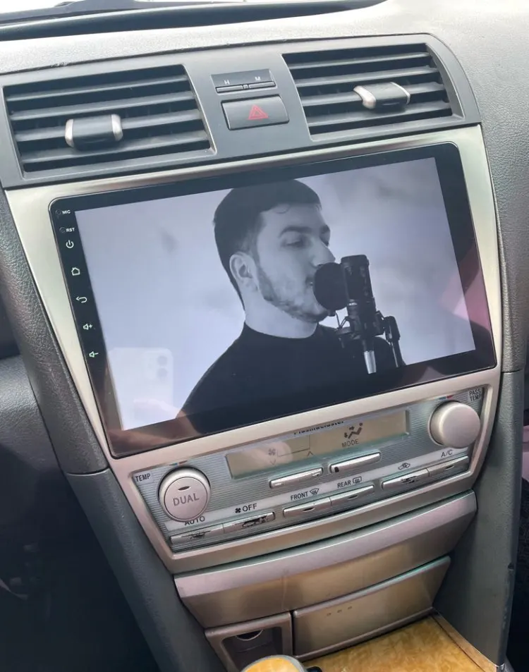 2Din 8Core Android14 8G Ram Car Autoradio Music Video PC Tablet For Toyota Camry 2006 - 2012 GPS Navigation Monitor DVD Cassette