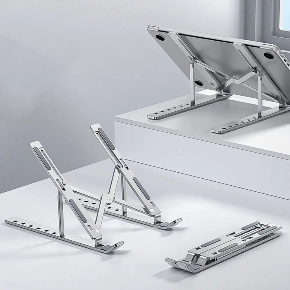 

Aluminum Alloy Laptop Holder Stand Lifting Non-slip Laptop Cooling Bracket Lifting Cooling Holder Foldable Notebook Support Base