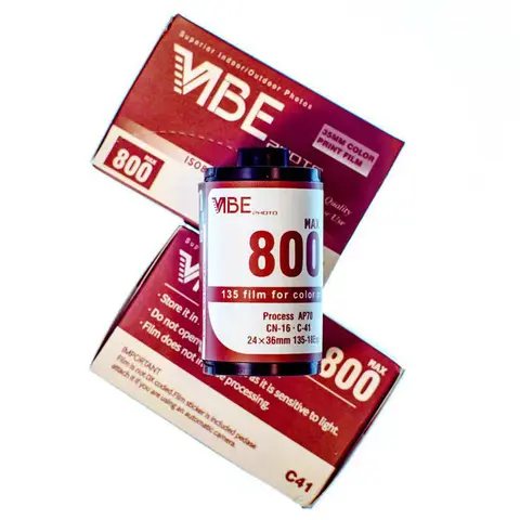Film kolorowy VIBE ISO 800 Max 800, negatyw 135, film 35mm, 18 zdjęć/rolka, 1/3/5/10 rolek do aparatu filmowego Kodak M35 H35 VIBE 501F