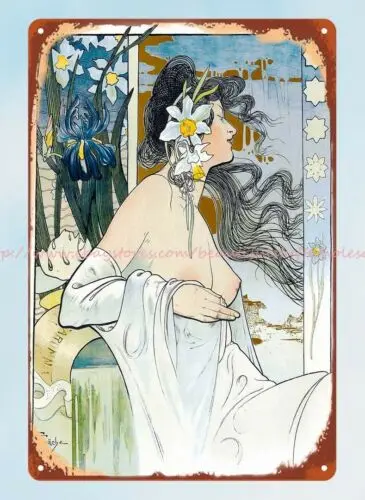 FOACHE, Arthur. La Garonne art nouveau 1898 metal tin sign wall decor online