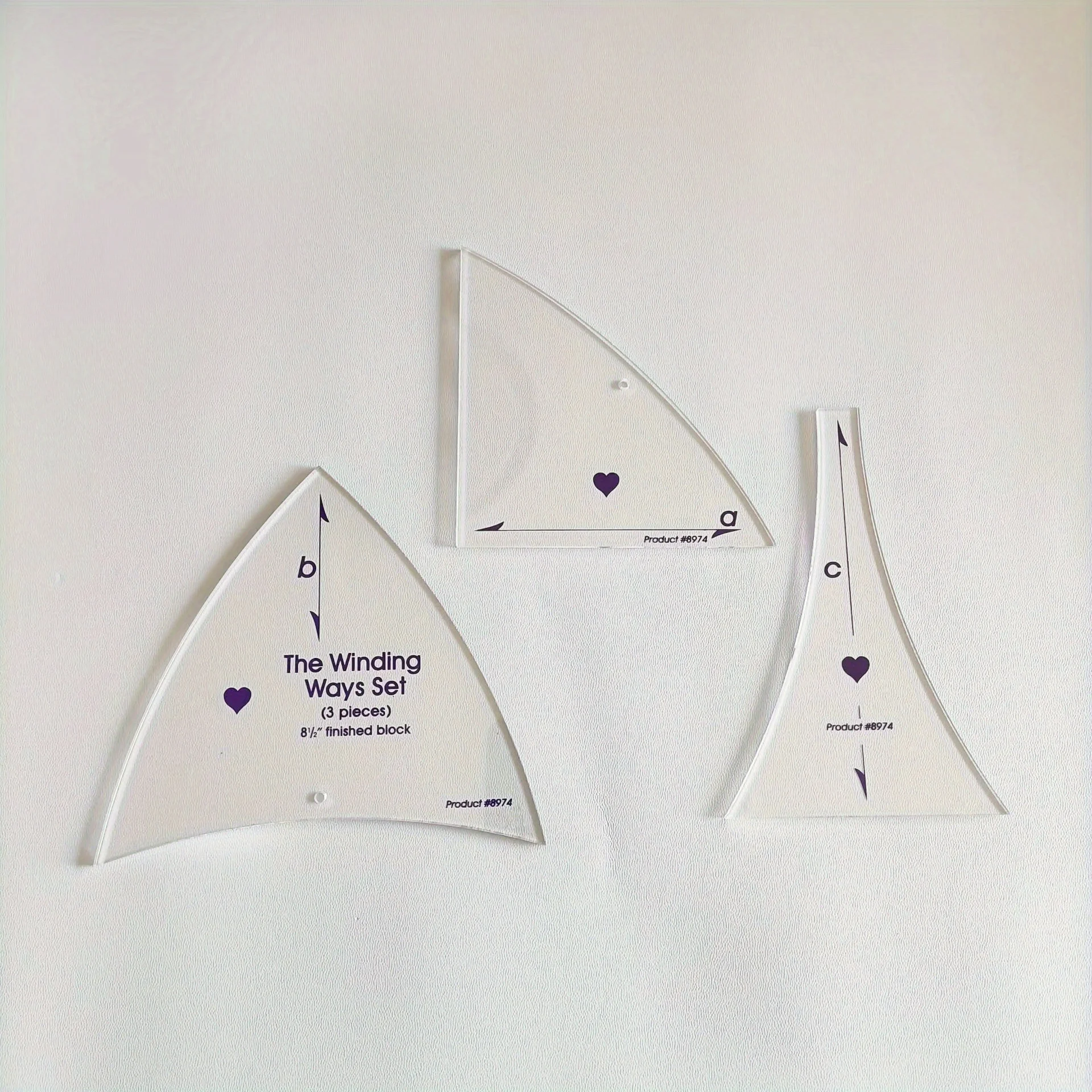 3-teilige Wickels chablone, Acryl-Näh lineal, Quilt schablone, Messen von Näh zubehör und Werkzeugen