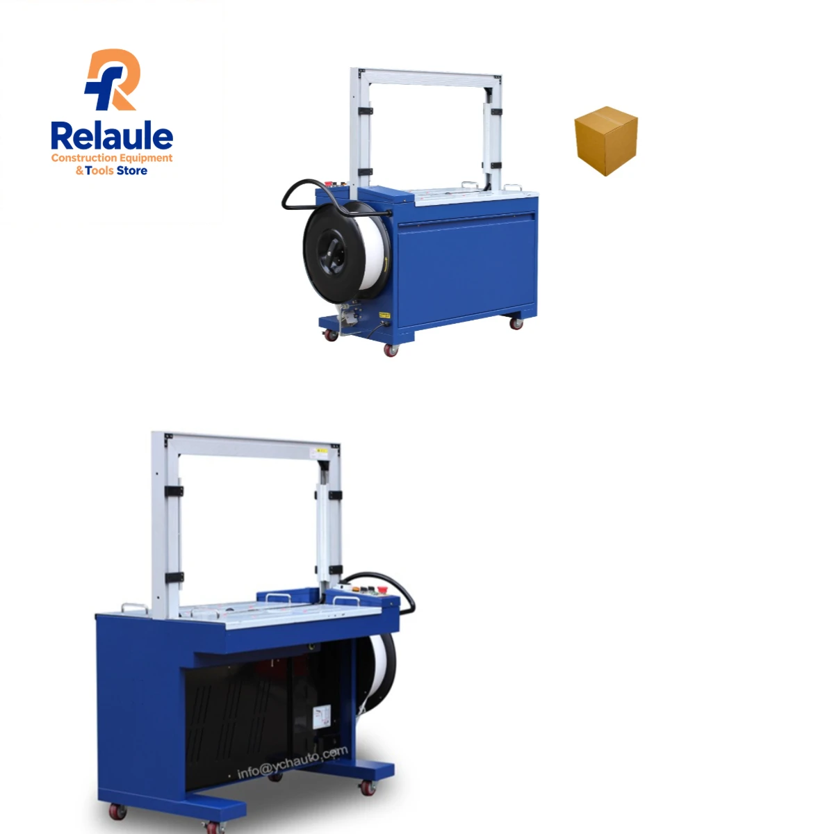 Food Factory Carton Box Bundling Automatic Strapping Machines Cutting 12mm PP Band Tying Machines