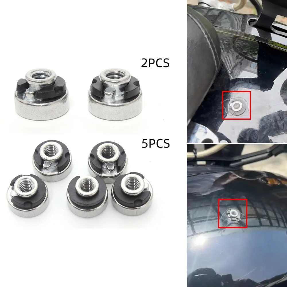2PCS/5PCS NEW Motorcycle Rear Fender Seat Nut Kit For Harley Sportster Street Bob Softail Mount Nut Bolt Easy Grip Quick Release