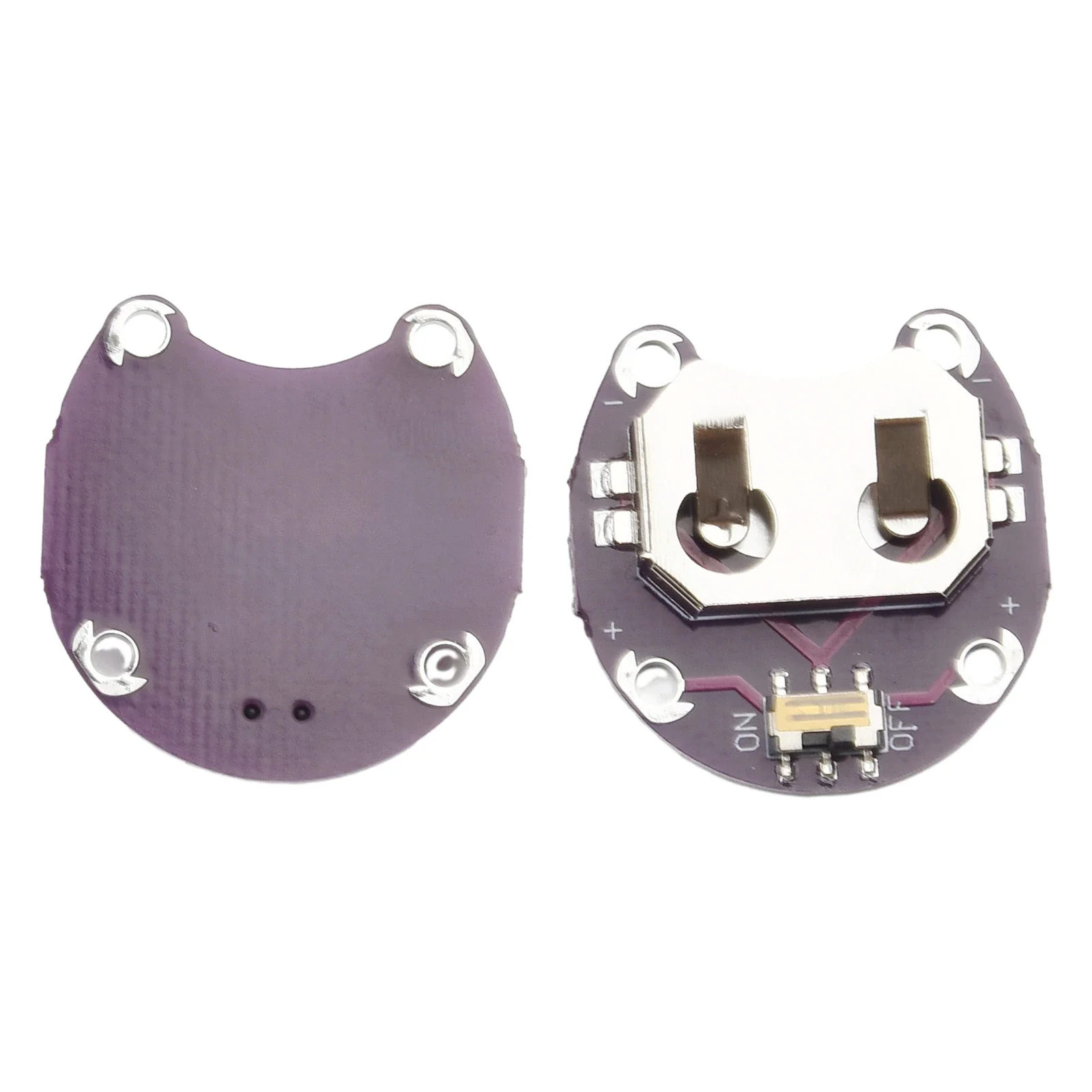 

For CR2032 Battery Holder Replacement Slide Switch 29x30mm 4 Connection Points Cell Battery Holder Module High Speed Steel Part