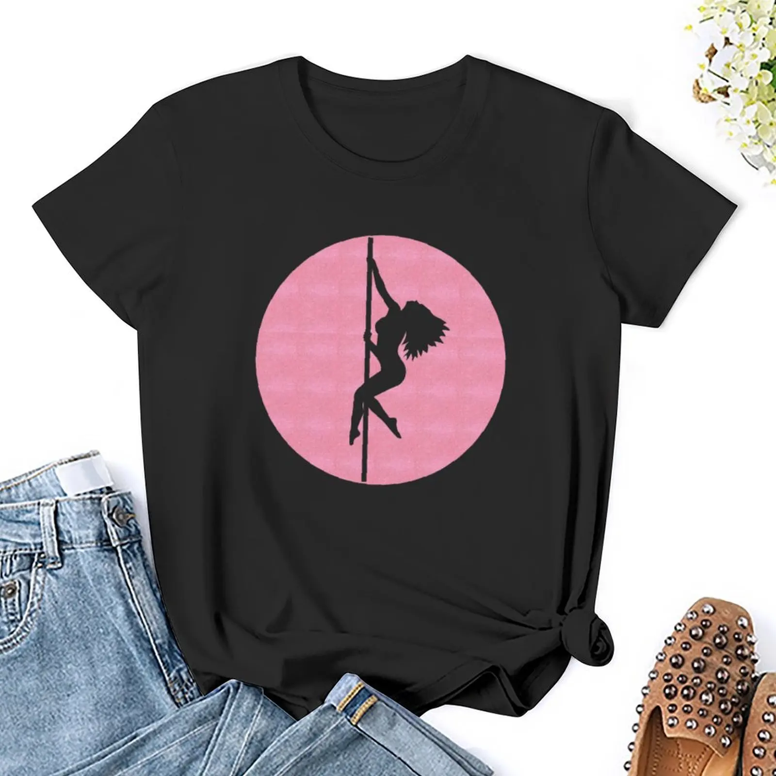 Spinning polerina T-Shirt new edition customs aesthetic clothes funny t shirts for Women