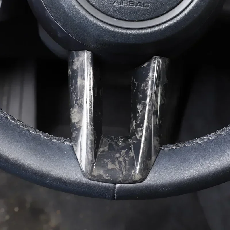 لبورشه باناميرا 2021-2023 ريال ألياف الكربون عجلة توجيه سيارة غطاء إطاري الكسوة الداخلية اكسسوارات السيارات