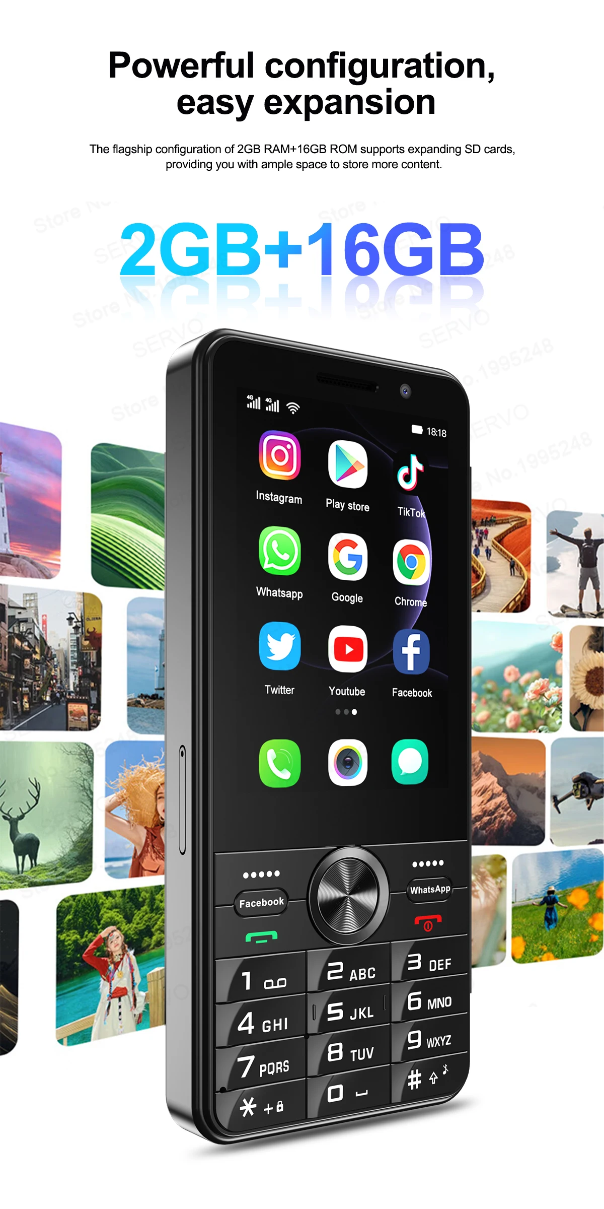 SERVO F24 PRO 4G Android Smart Phone 3.5" HD Screen MTK6737 2GB+16GB WIFI GPS Dual Camera Play Store Mobile Phone 2500mAh TYPE-C