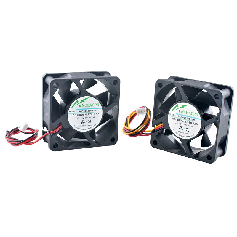ANCHAOPU 6cm 60mm wentylator 6025 60x60x25mm DC12V 0.23A 3000rpm wentylator chłodzący do obudowy ładowarki CPU