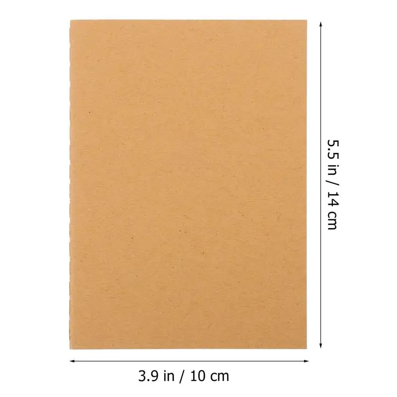 12Pcs A6 Kraft Paper Notebook Blank Lined Journal, Kraft Brown Cover Notepad Kraft Travel Journal Sketchbook Beige Page Cover