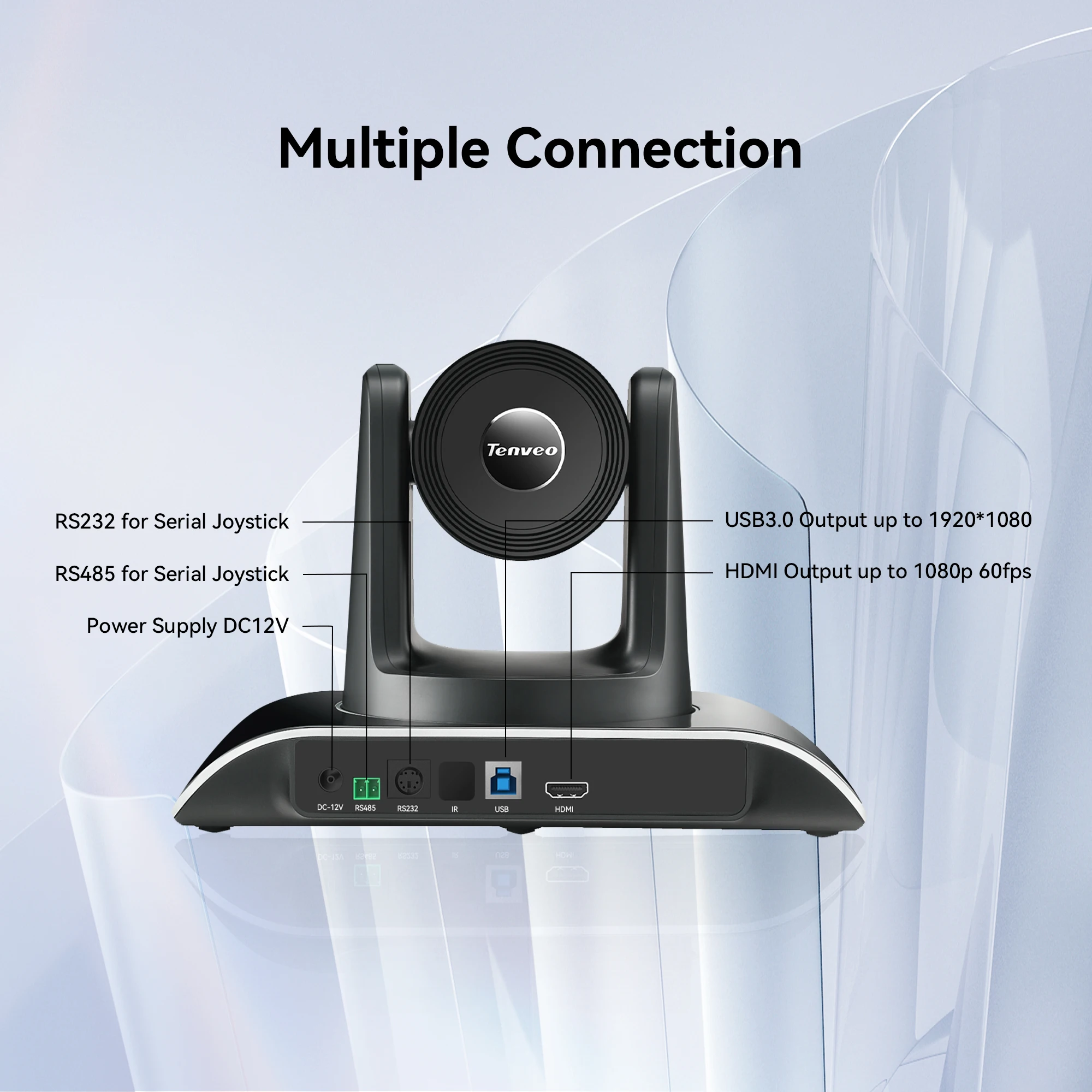 Tenveo AI Tracking VHD3H 3X Optical Zoom 1080P HDMI USB3.0  PTZ Conference Camera for YouTube Live Streaming