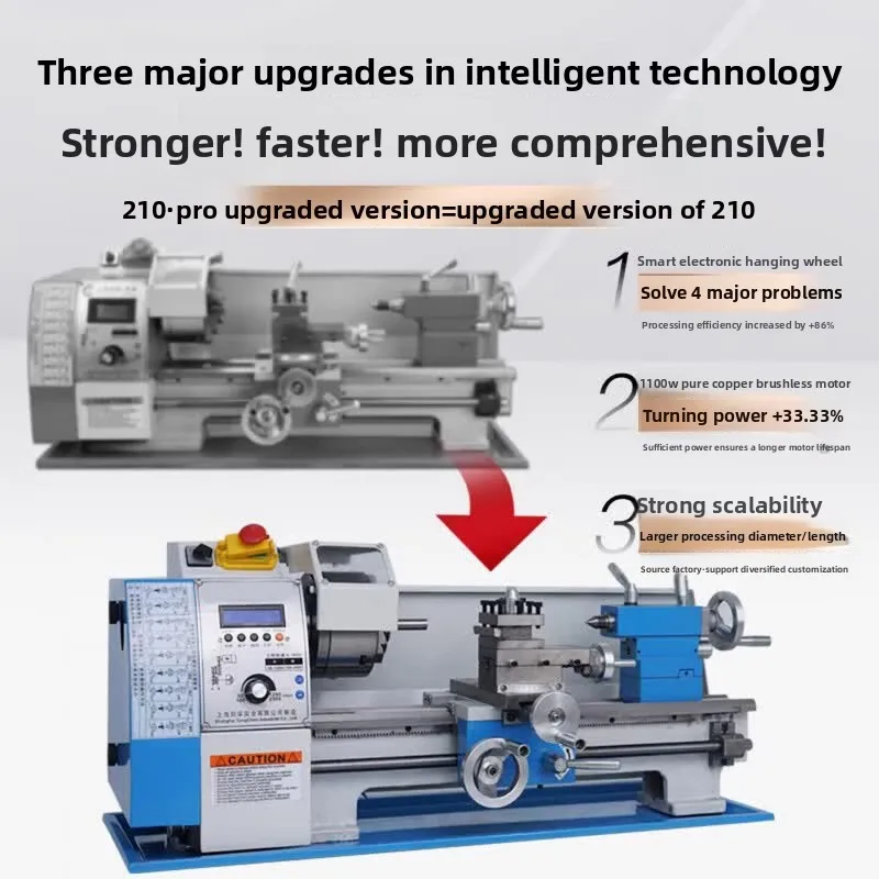 Multifunctional miniature instrument, metal woodworking machine tool, rod repair, household small bead machine, mini lathe
