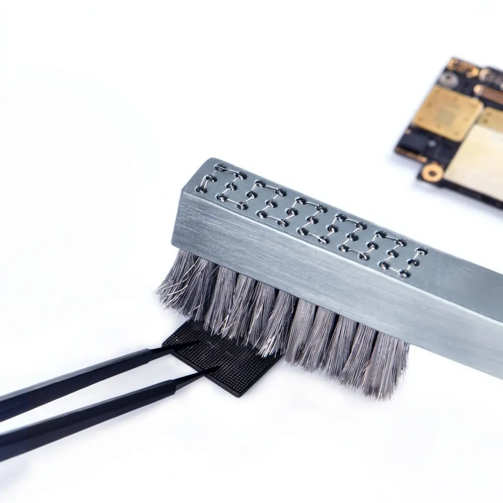 For For Qianli IBrush Wire Bristle Brush Manual Cleaning Scrubber Durable Metal Surface Polishing Grinding Maintenance Hand Tool
