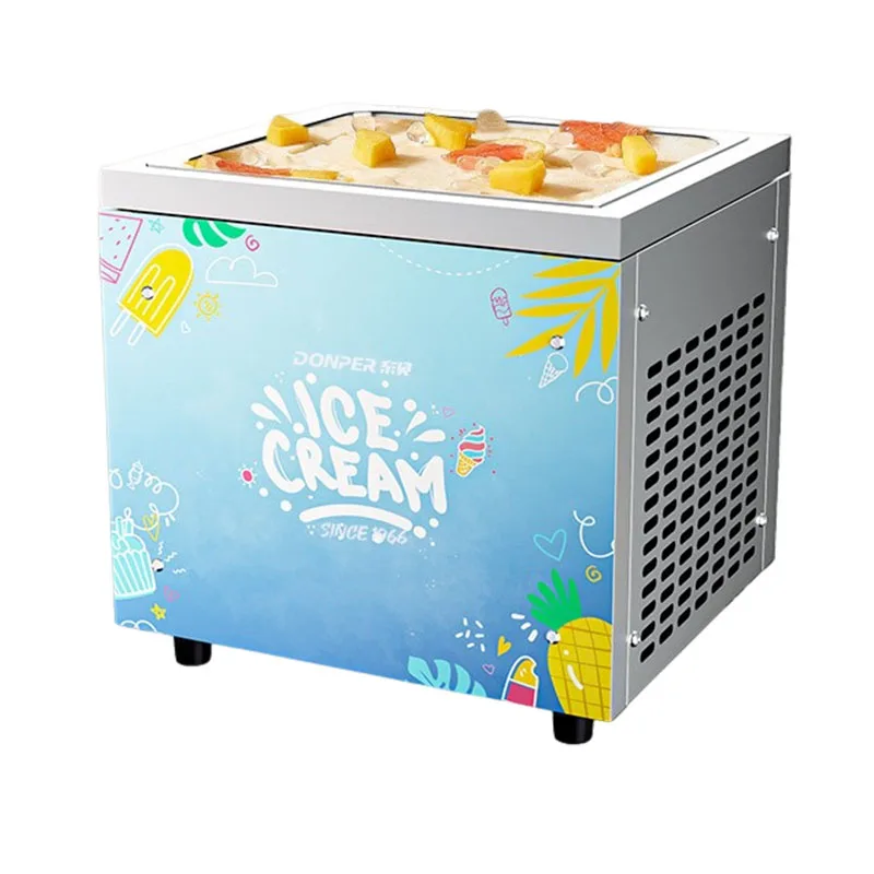 Small Fried Ice Machine Fried Yogurt Ice Cream Rolled Machine Fried Yogurt Fruit Smoothie Machine Rolled Ice Cream Maker