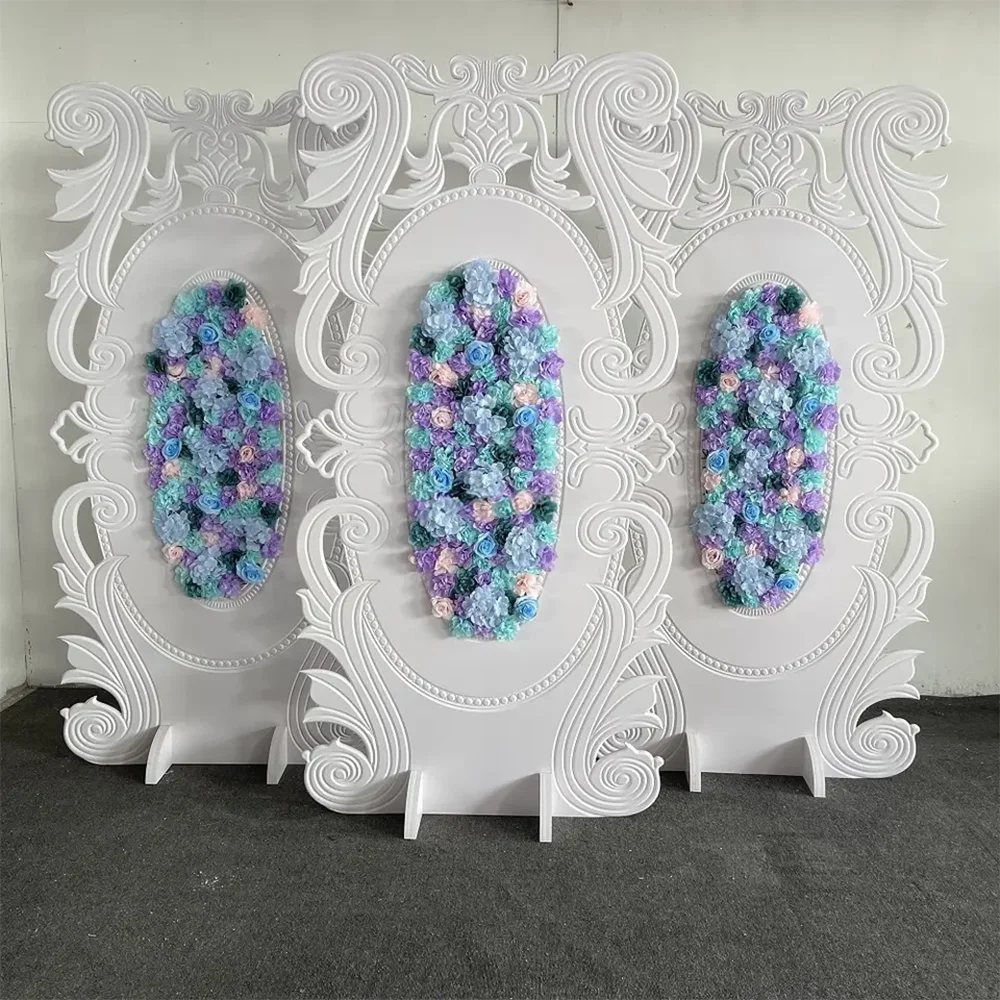 

3PCS Attractive High Quality Rainbow Acrylic Backdrop PVC Wall Panel For Wedding Decoration