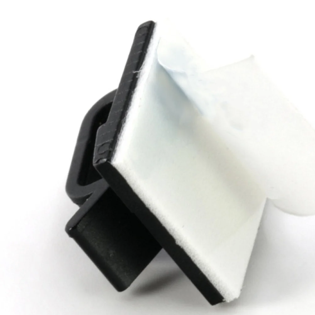 

50pcs Cable Clips 14X16X5.2Mm Adhesive Wire Holder For Desktop Cabinet Home Office Black Cable Organizer Wire Management Tool