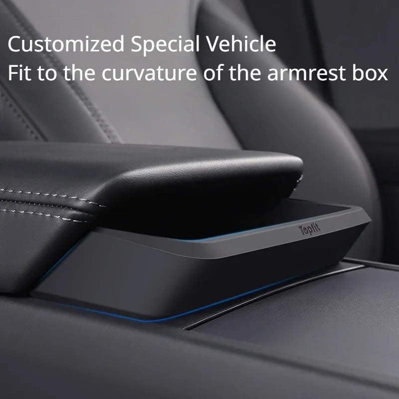 For Tesla Model 3 Highland 2024 Central Control Storage Box Car Armrest Box Convenience Bag Storage Glasses Pocket Accessories