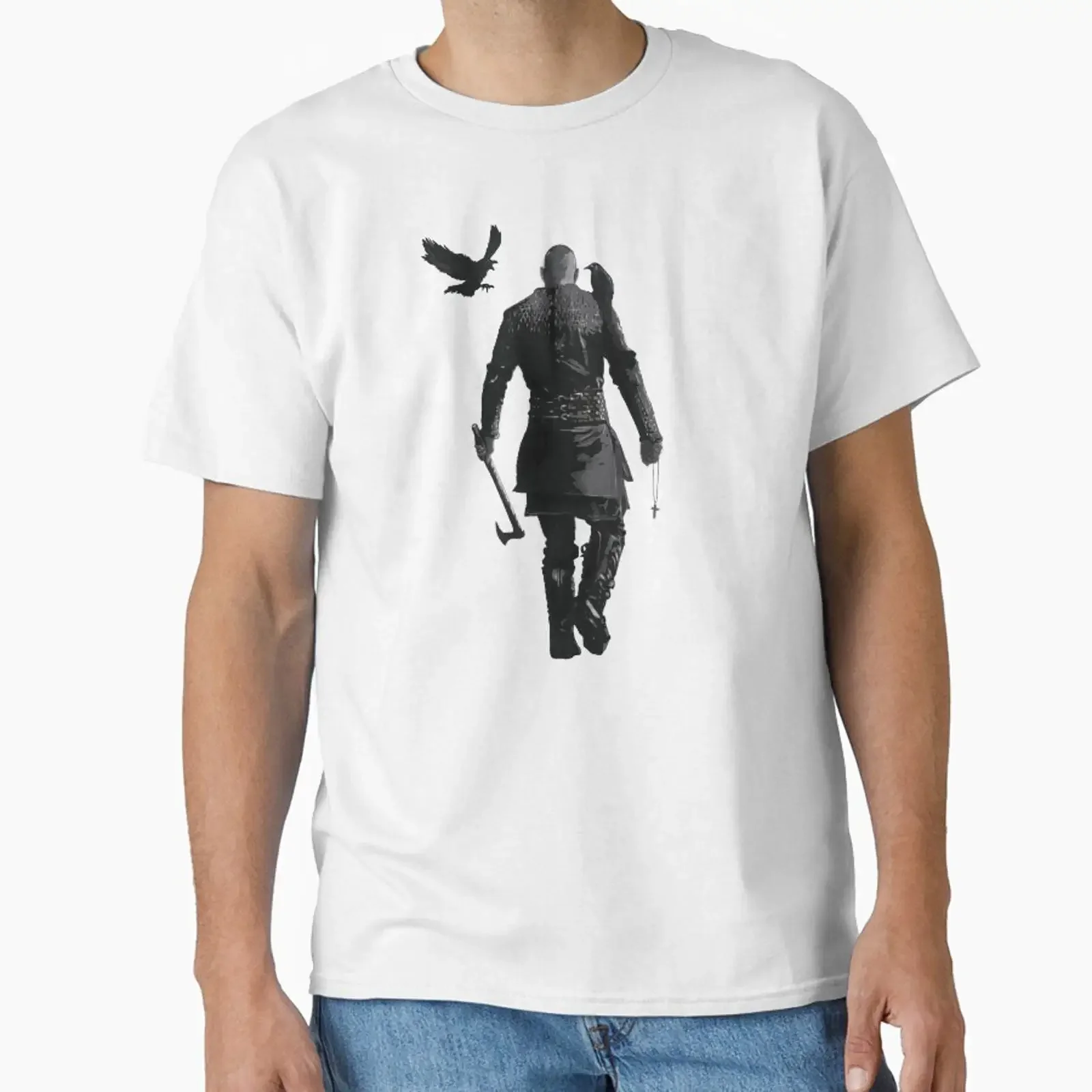 Vikings Ragnar Lodbrok path to Valhalla designed and sold by edgemaan vintage Washed Breathable Slightly streetwear Versatile