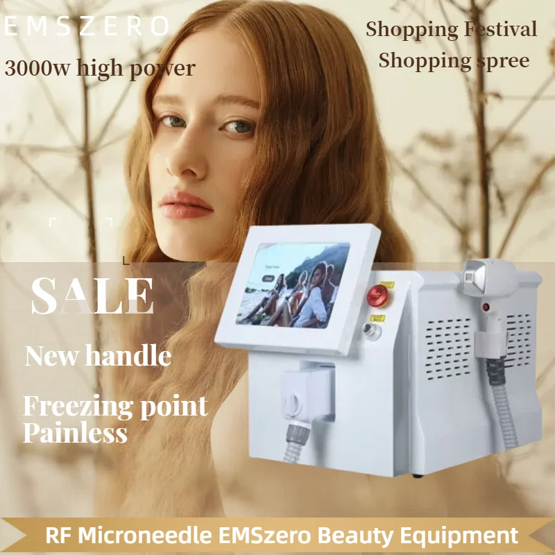 

‌3000W 808nm Triple Wave Diode Laser Hair Remover 3 Wavelengths Ice Cooling Painless Epilator Commercial-Grade Salon Machine