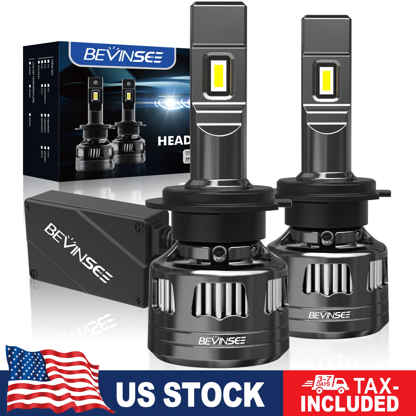 

BEVINSEE H4 H7 H11 H1 Светодиодные лампы для фар Canbus 9005 HB3 9006 HB4 H8 H9 9012 Светодиодные лампы высокой мощности 120 Вт 22000LM Супер яркие 12 В