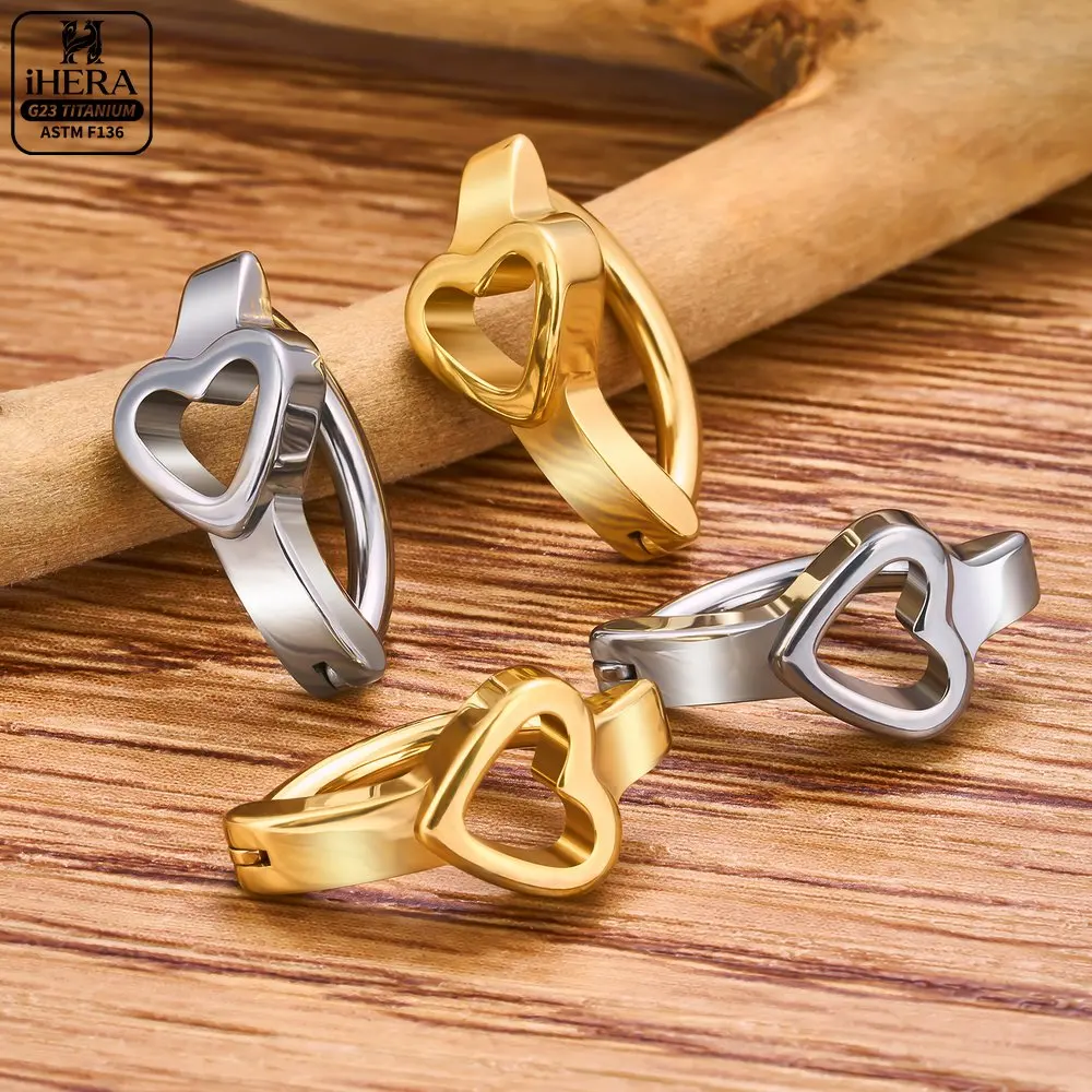 ASTM F136 Titanium Belly Button Ring Sparkly CZ Inlaid Reverse Clicker Heart Curved Navel Ring Body Piercing Jewelry