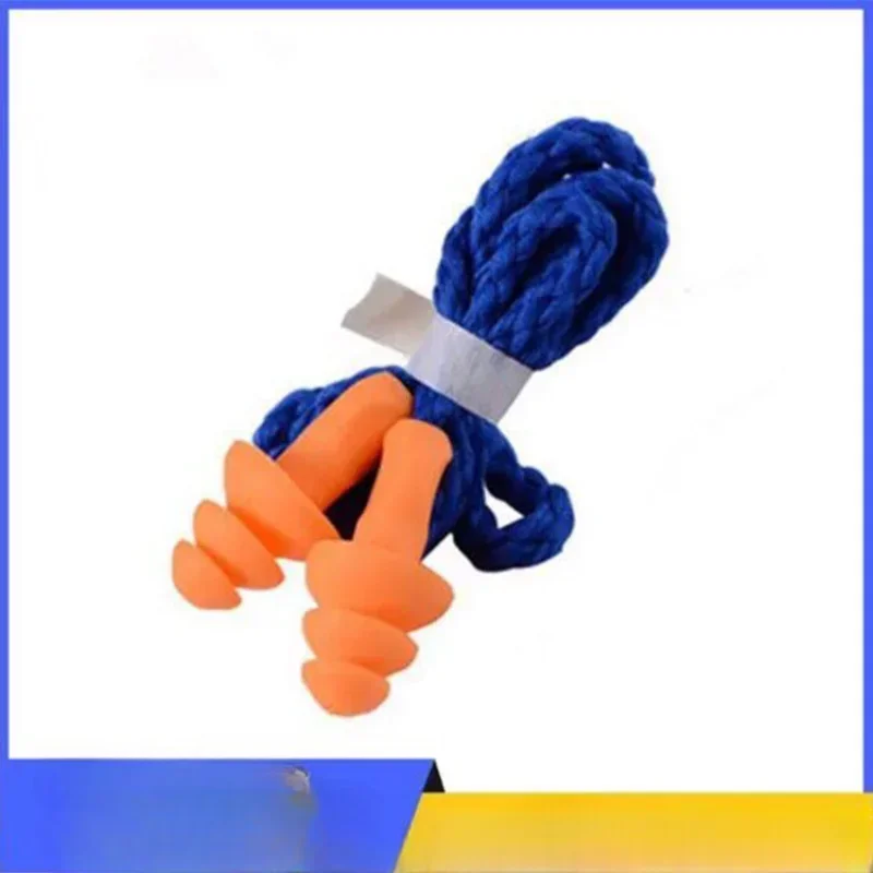 Soft Silicone Corded Ear Plugs Reusable Ear Protector for Hearing Protection and Noise Reduction, 10Pcs Earmuff