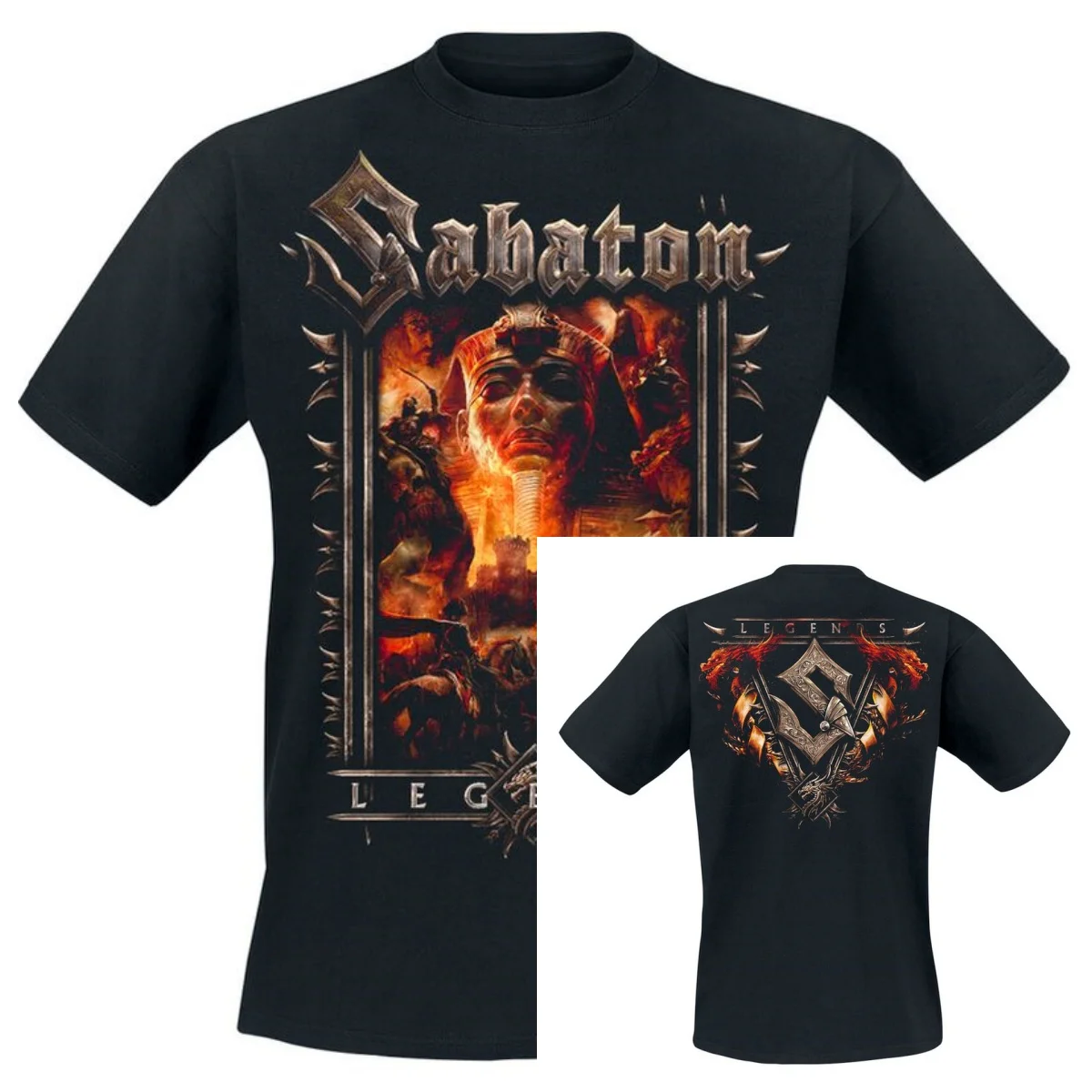 Camiseta Sabaton Gráfica de Algodão Unissex de Verão Manga Curta Moda Casual Luxuosa Vintage