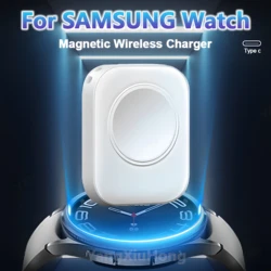 Latest Portable Magnetic Wireless USB Type C Watch Fast Charger for Samsung Galaxy Watch 6 5 4 3 2 1 Classic LTE Pro Charging